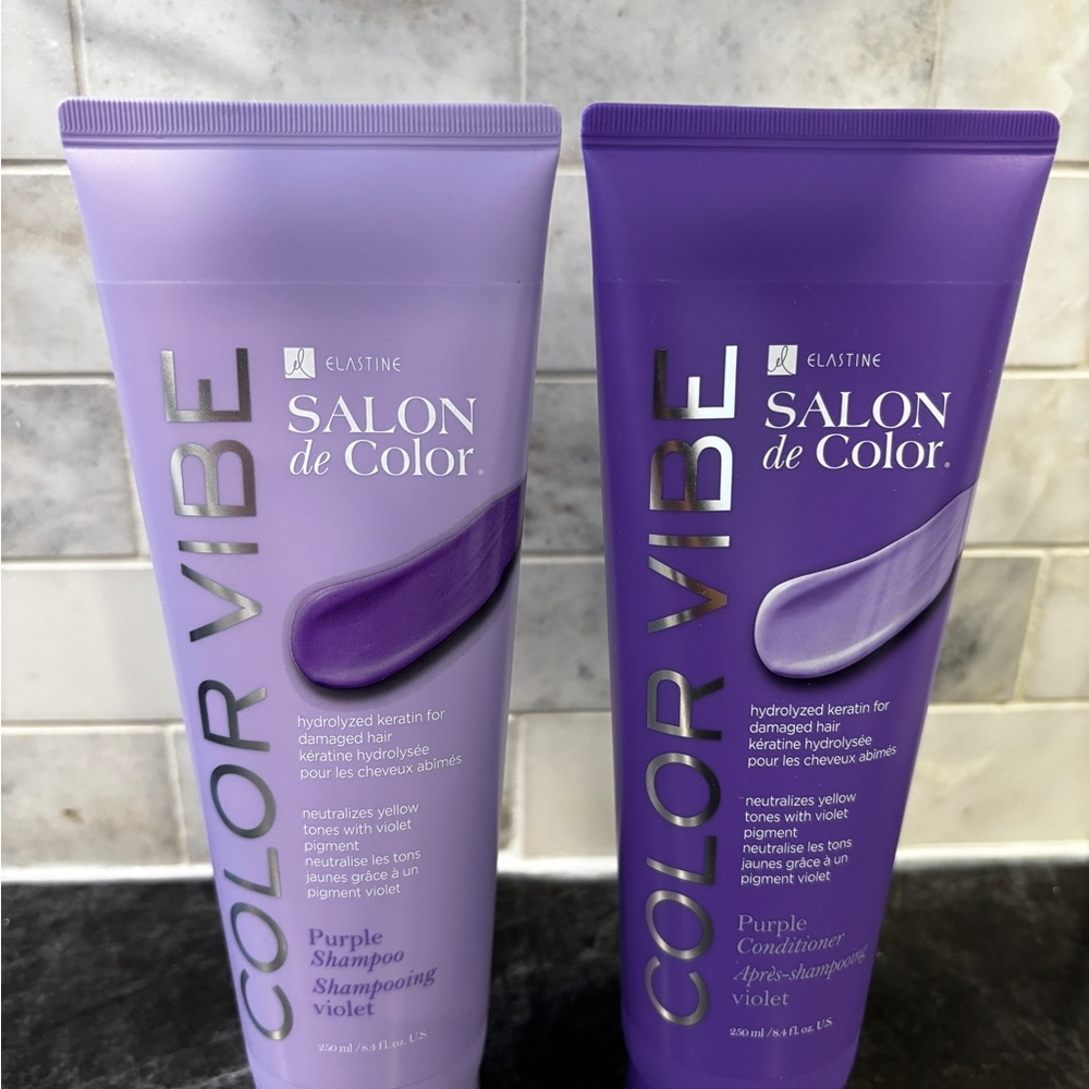 Avon Salon de Color Purple Shampoo and Conditioner Set